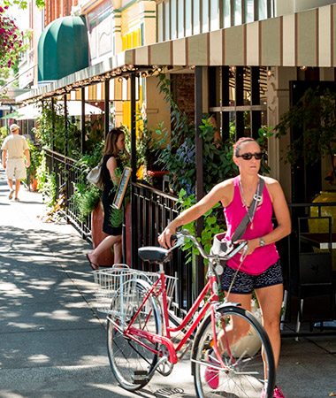 Woman with Bicycle