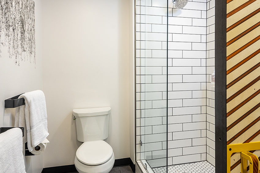 Shower and Toilet